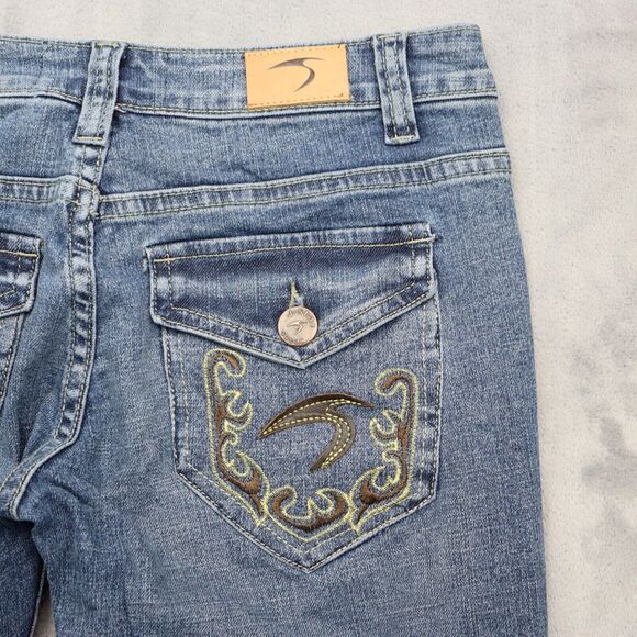 J Star Pants Womens 5 Blue Low Rise Flat Front Straight Leg Casual Jeans - Picture 9 of 16